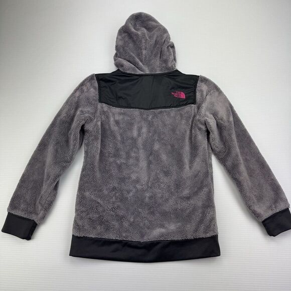 The North Face Oso Full Zip Fleece Hoodie Jacket Gray Pink Girls Large 14 / 16 - Picture 4 of 8